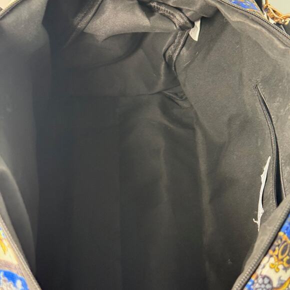 Alice + Olivia Small Duffle Bag with Detachable Strap Blue Gold - Picture 9 of 9